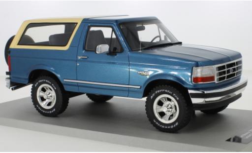 Ford Bronco 1/18 Lucky Step Models metallic-bleue 1992 miniature