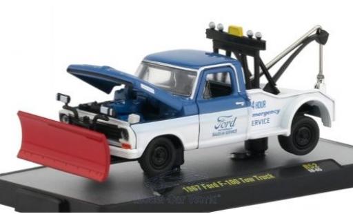 Ford F-1 1/64 M2 Machines 00 Tow Truck bleue/blanche 1967 miniature