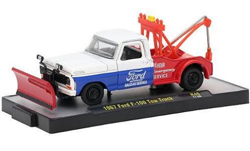 Ford F-1 1/64 M2 Machines 00 Tow Truck blanche/bleue Sales & Service 1967 miniature