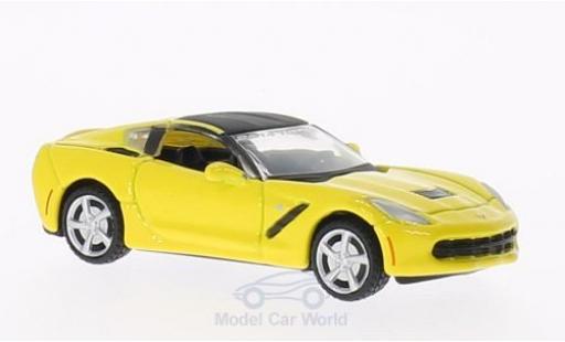 Chevrolet Corvette C7 1/64 Maisto Stingray (C7) jaune 2014 Toy Fair Edition 2014 miniature