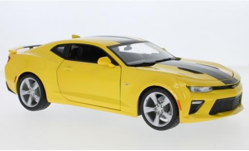 Chevrolet Camaro 1/18 Maisto SS metallise jaune/noire 2016 modellino in miniatura