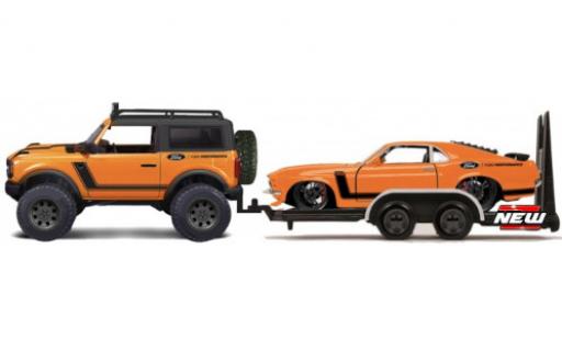 Ford Bronco 1/24 Maisto Badlands Offroad orange/noire Perfomance 2021 modellino in miniatura