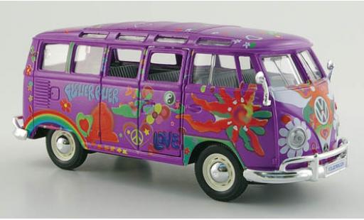 Volkswagen T1 1/24 Maisto Samba bus lila/Décorer modellino in miniatura