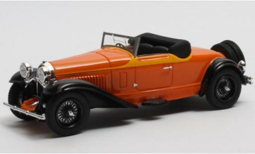 Bugatti 46 1/43 Matrix Type Cabriolet de Villars orange/dunkelmarron RHD 1930 Fahrgestellnr. 360 Verdeck geöffnet miniature