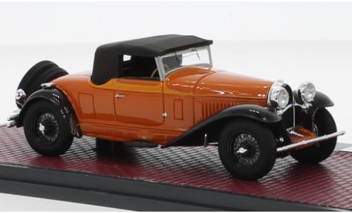 Bugatti 46 1/43 Matrix Type Cabriolet de Villars orange/marron RHD 1930 miniature