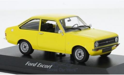 Ford Escort 1/43 Maxichamps 1.3 jaune 1975 miniature