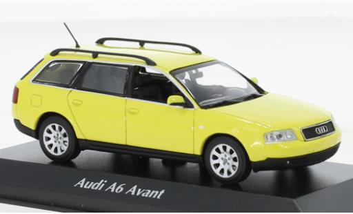 Audi A6 1/43 Maxichamps Avant giallo 1997 modellino in miniatura