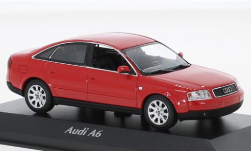 Audi A6 1/43 Maxichamps rot 1997 modellautos
