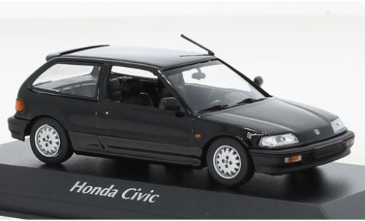 Honda Civic 1/43 Maxichamps noire 1990 miniature