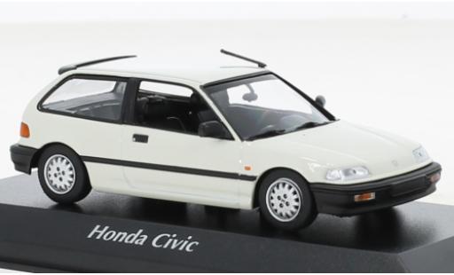 Honda Civic 1/43 Maxichamps blanche 1990 miniature