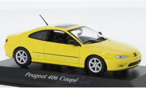 Peugeot 406 1/43 Maxichamps Coupe amarillo 1997 coche miniatura