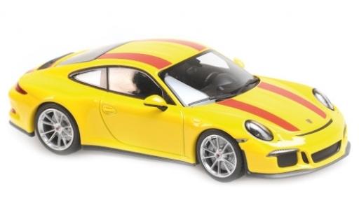 Porsche 991 R 1/43 Maxichamps 911 R () jaune/rouge 2016 miniature
