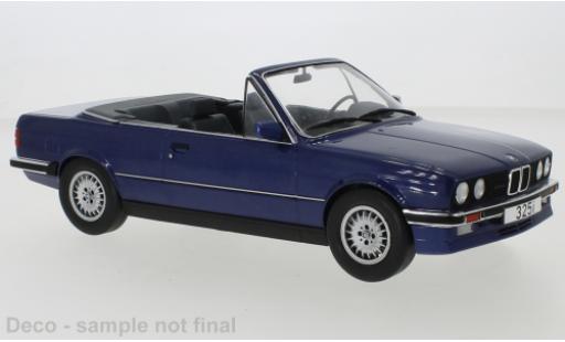 Bmw 325 1/18 MCG i (E30) Cabriolet metallise blue 1985 diecast model cars