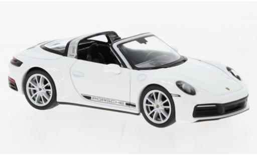 Porsche 911 1/64 Mini GT Targa S blanche miniature