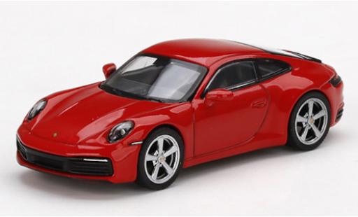 Porsche 992 4S 1/64 Mini GT 911 () Carrera 4S rouge miniature