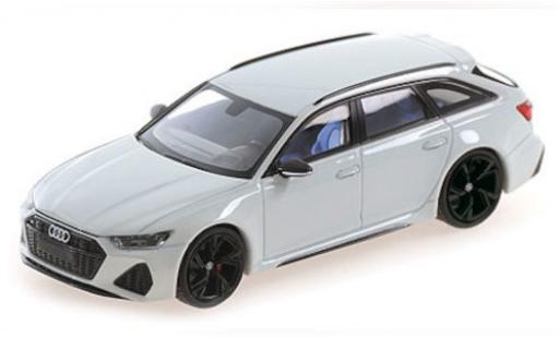 Audi RS6 1/43 Minichamps Avant (C8) metallic-blanche 2019 diecast model cars