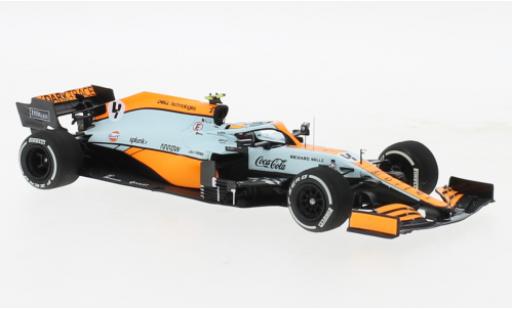 McLaren F1 1/43 Minichamps MCL35M No.4 Team Gulf Formel 1 GP Monaco 2021 modellino in miniatura