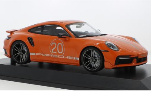 Porsche 992 Turbo s 1/18 Minichamps 911  Turbo S orange 2021 diecast model cars