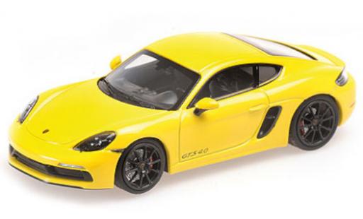 Porsche Cayman GTS 1/43 Minichamps 718 GTS (982) yellow 2020 diecast model cars