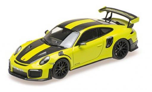 Porsche 991 GT2 RS 1/18 Minichamps 911 (.2) GT2 RS green 2018 avec Weissach Paket diecast model cars