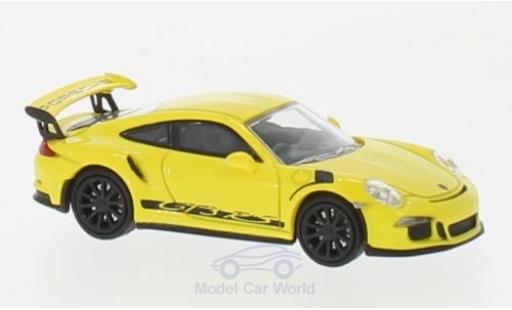 Porsche 991 GT3 RS 1/87 Minichamps 911 () GT3 RS yellow/black 2013 diecast model cars