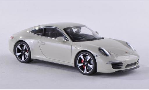 Porsche 991 1/43 Minichamps 911  metallise weiss 2013 50 années modellautos