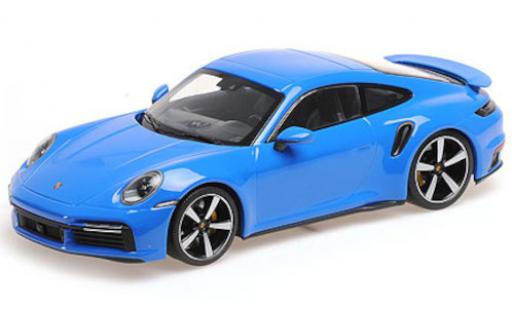 Porsche 992 Turbo s 1/18 Minichamps 911  Turbo S blau 2021 modellautos