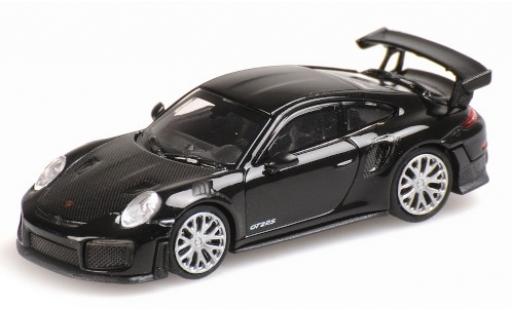 Porsche 991 GT2 RS 1/87 Minichamps 911 GT2 RS black 2018 avec Carbon-Capot diecast model cars