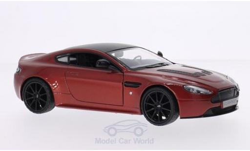 Aston Martin V12 Vantage 1/24 Motormax S metallise rouge/noire miniature