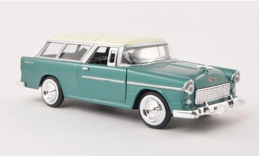 Chevrolet Bel Air 1/24 Motormax Bel air Nomad metallise vert/beige 1955 diecast model cars