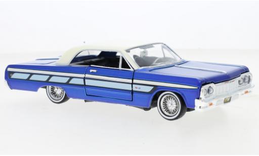 Chevrolet Impala 1/24 Motormax metallise blu/beige 1964 modellino in miniatura