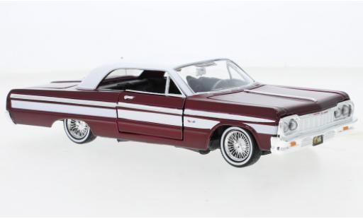 Chevrolet Impala 1/24 Motormax metallise rosso/bianco 1964 modellino in miniatura