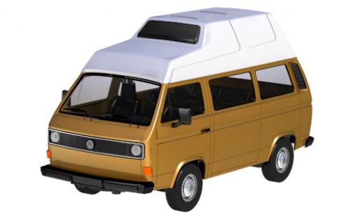 Volkswagen T3 1/24 Motormax Camper marrone/bianco modellino in miniatura