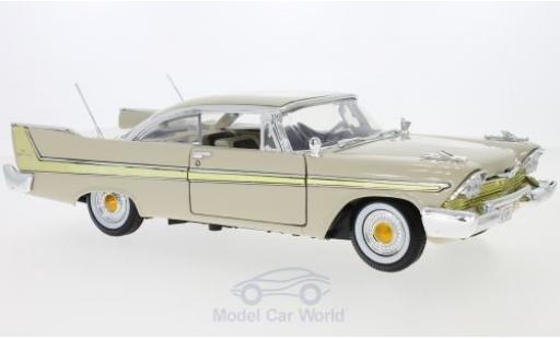 Plymouth Fury 1/18 Motormax beige 1958 miniature