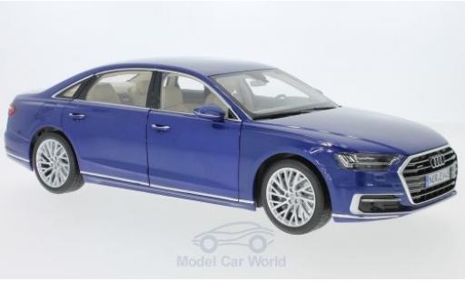 Audi A8 1/18 Norev L metallise blue 2017 diecast model cars