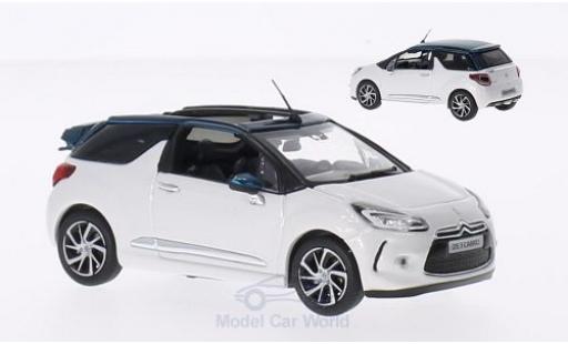 DS Automobiles DS3 1/43 Norev Citroen Cabrio blanche/metallic-verte 2015 Dachteile liegen ein miniature