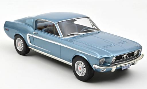 Ford Mustang 1/12 Norev Fastback GT metallic-hellblue 1968 diecast model cars
