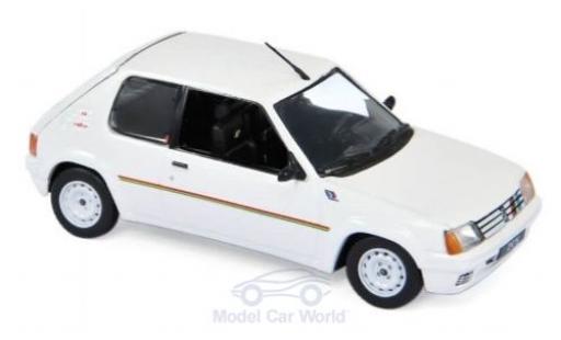 Peugeot 205 1/43 Norev Rallye blanco/Dekor 1988 coche miniatura