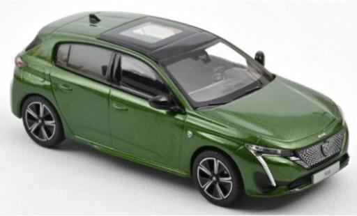 Peugeot 308 1/43 Norev GT metallise green 2021 diecast model cars