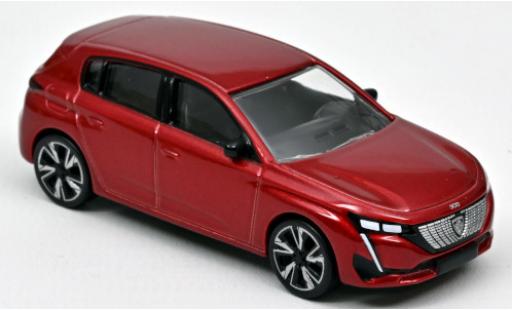Peugeot 308 1/64 Norev metallic-rosso 2021 modellino in miniatura