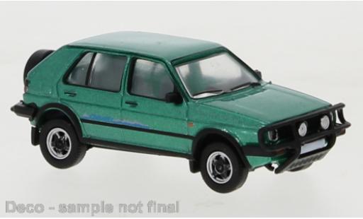 Volkswagen Golf 1/87 PCX87 II Country metallic-verde 1990 modellino in miniatura