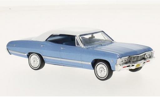 Chevrolet Impala 1/43 Premium X Sport Sedan metallic-blue/white 1967 diecast model cars