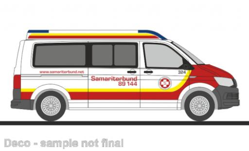 Volkswagen T6 1/87 Rietze bus Association de samaritains (AT) diecast model cars