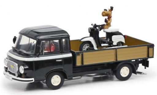 Barkas B 1000 1/43 Schuco Pritsche Christmas Edition 2021 mit Ladegut und Fahrerfigur modellino in miniatura