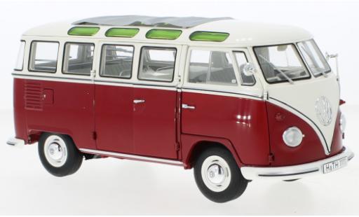 Volkswagen T1 1/18 Schuco b Samba rouge/blanche miniature