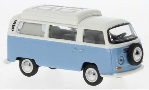 Volkswagen T2 1/64 Schuco Camper bleu clair/blanche miniature
