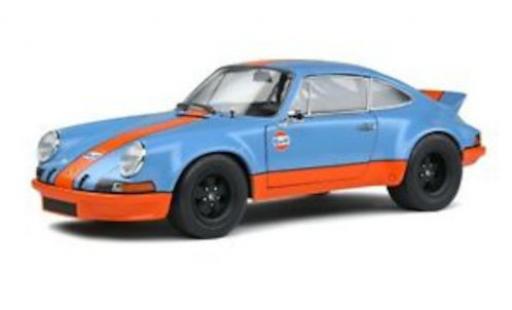 Porsche 911 1/18 Solido RSR hellbleue/orange Gulf 1973 miniature
