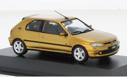 Peugeot 306 1/43 Solido S16 doré 1998 modellino in miniatura