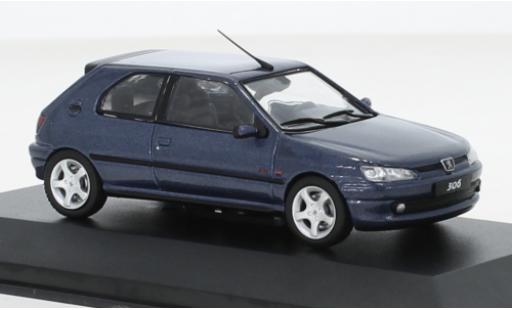 Peugeot 306 1/43 Solido S16 metallise bleu 1998 modellautos