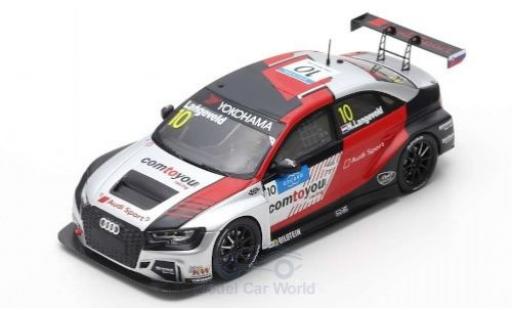 Audi RS3 1/43 Spark LMS No.10 comtoyou Team Sport WTCR Slovakia Ring 2019 N.Langeveld diecast model cars
